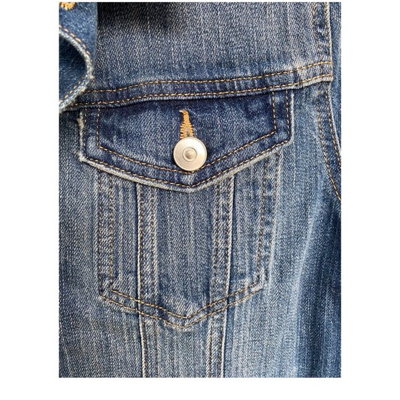 H&M Medium Wash Cropped Denim Jacket - Picture 4 of 5